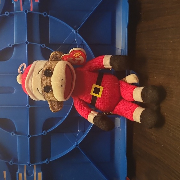 Ty | Toys | Ty Beanie Babies Sock Monkey Santa 22 Refg6 | Poshmark